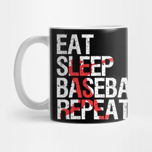 Eat Sleep Baseball Repeat Vintage Mug